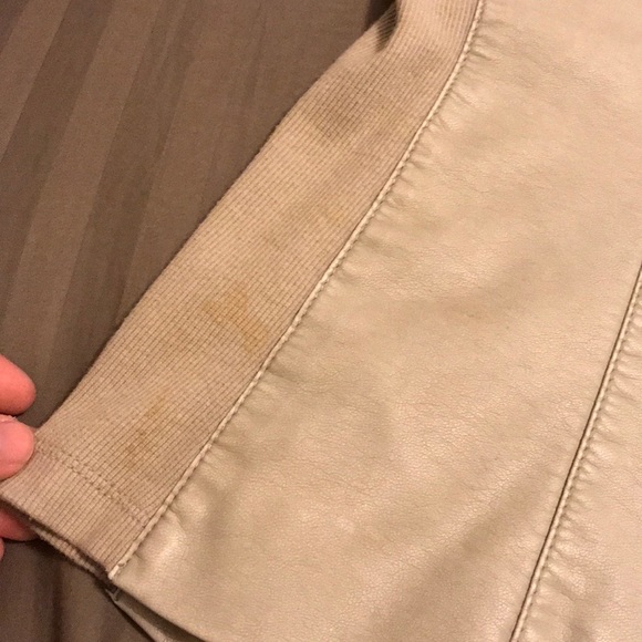 MotoStyle Tan Leather Jacket from Express ✨✨ - Picture 6 of 7